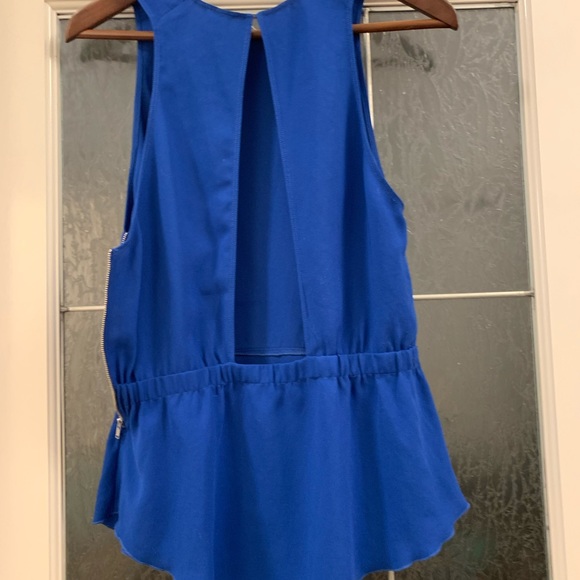 Aritzia cobalt blue peplum top with open back! - Picture 3 of 3